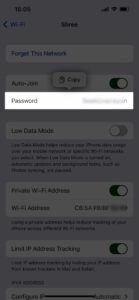 Check and share Wi-Fi password Step 3
