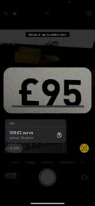 Converting Currencies Using Cameras Step 3