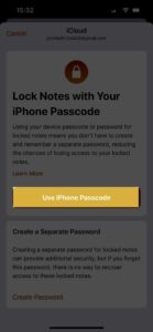 Lock Notes with Face ID and Passcode Step 3